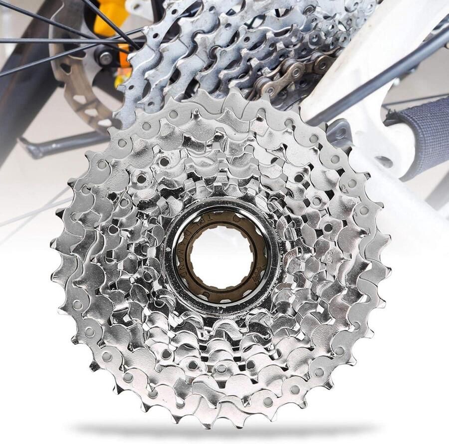 Allecto Fiets Vliegwiel 9 Speed Schroefdraad Vervanging Mountainbike Compatibel Zwart Fietsaccessoire Fietsonderdeel