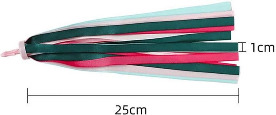 Allecto Kinderfiets Luchtslangen Fiets Stuur Handgrepen Roze Accessoires Geschikt voor Kinderfietsen Meisjes Linten Stuurfranjes Kinderfiets Decoratie Veiligheid Roze Kleur