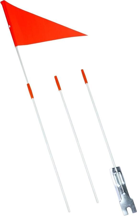 Allecto- Kinderfietsvlag Fietswimpel Verstelbaar 160cm rood Veiligheid Hoogte Geschikt voor Kinderfiets Rood Kinderfietsvlag Fietswimpel in hoogte verstelbaar 160cm 5ft rood