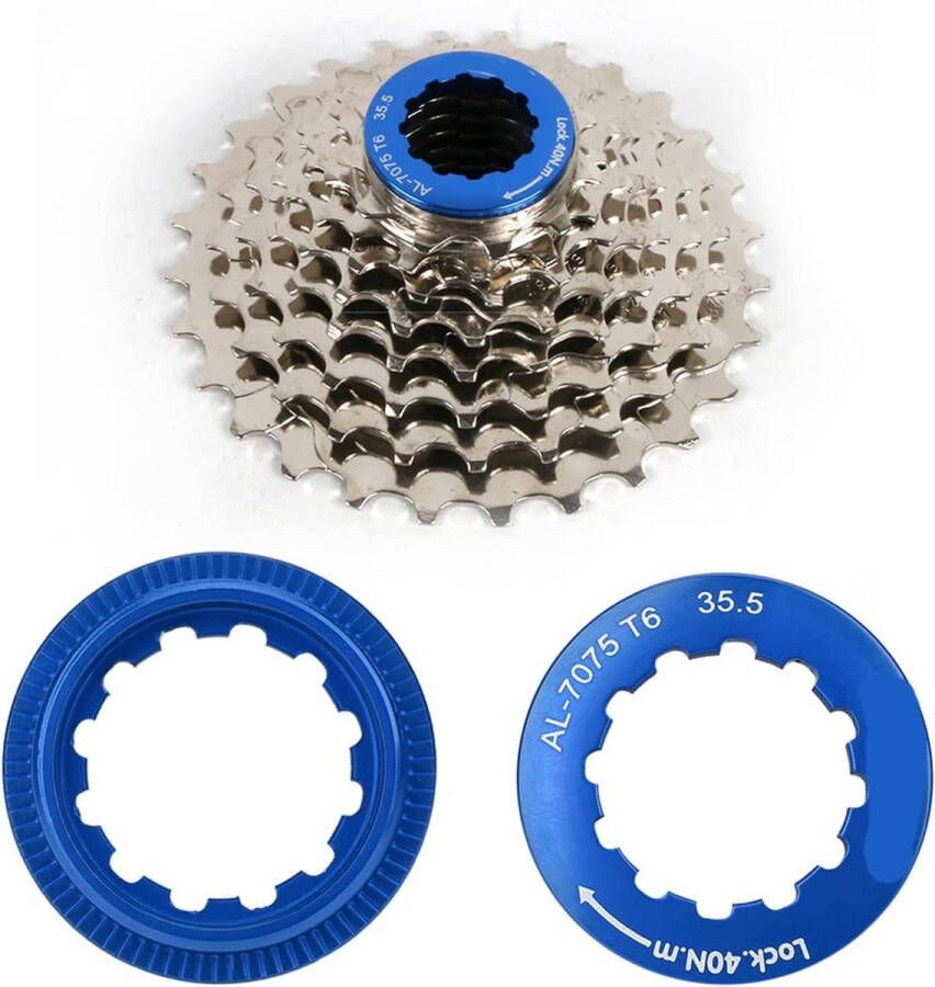 Allecto Plus Cassetteborgring voor 7-11 versnellingen mountainbike Blauw Fiets cassette vervangingsonderdeel met 7 versnellingen