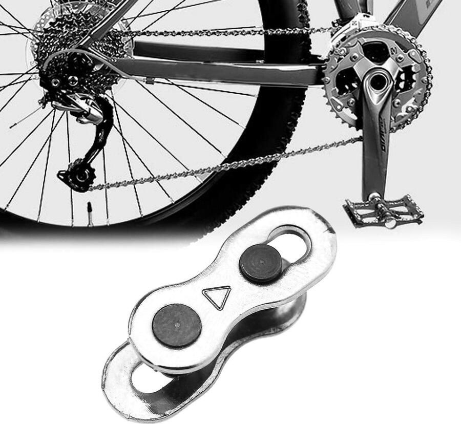 Allecto Plus Fiets Ketting Connector Set voor Mountainbike en Racefiets 10 Paar 6 7 8 Speed Ontbrekende Quick Link Herbruikbare Set met Snelkoppeling - Foto 4
