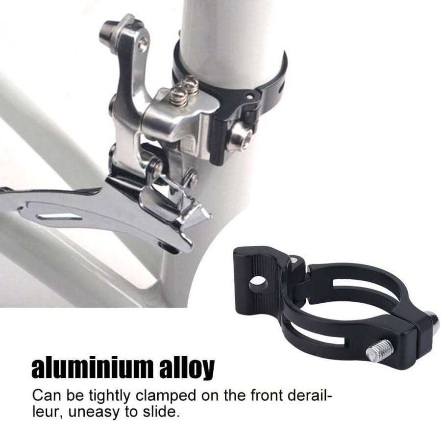 Allecto Plus Fiets Schakelklem Racefiets Frame Derailleurklemringadapter voor Brasfietsen (31.8mm Zwart) Duurzaam en gemakkelijk te installeren