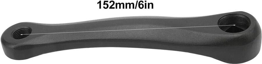 Allecto Plus Fietscrankarm 152mm Links van Aluminium voor Stadsfiets Vouwfiets Racefiets