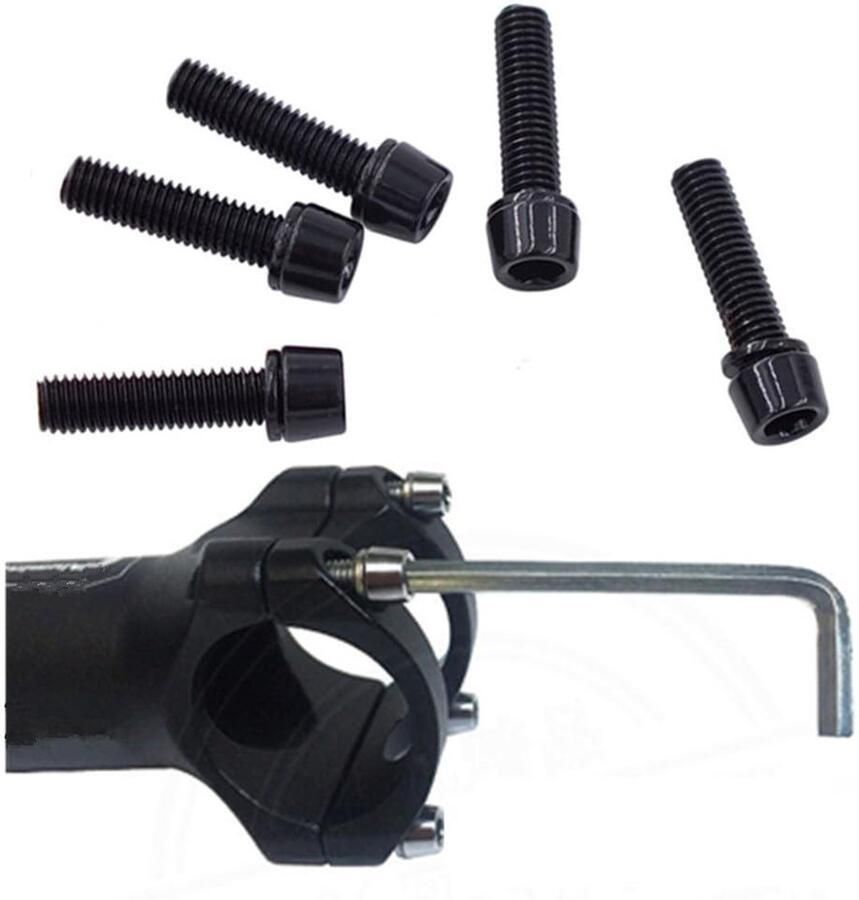 Allecto plus Fietsstuurbouten 15 stuks voor fietsstuurbouten vaste schroeven mountainbike racefiets (M5 x 20 mm)