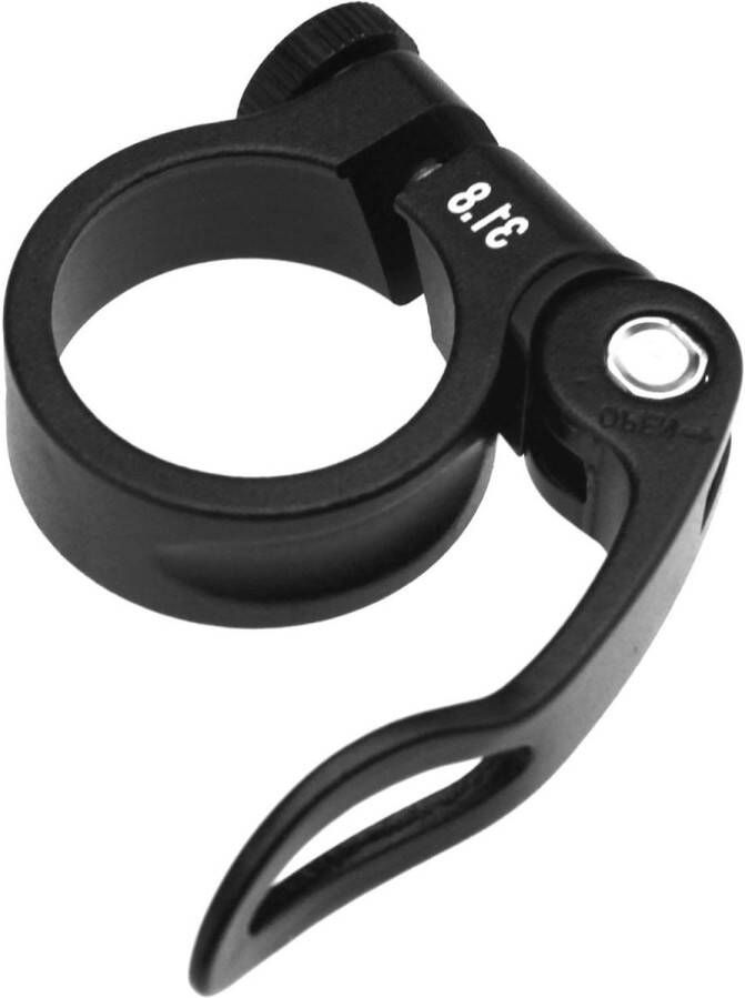 Allecto Plus Snelsluiting Zadelpenklem 31.8mm voor Fiets Mountainbike Zwart Aluminiumlegering