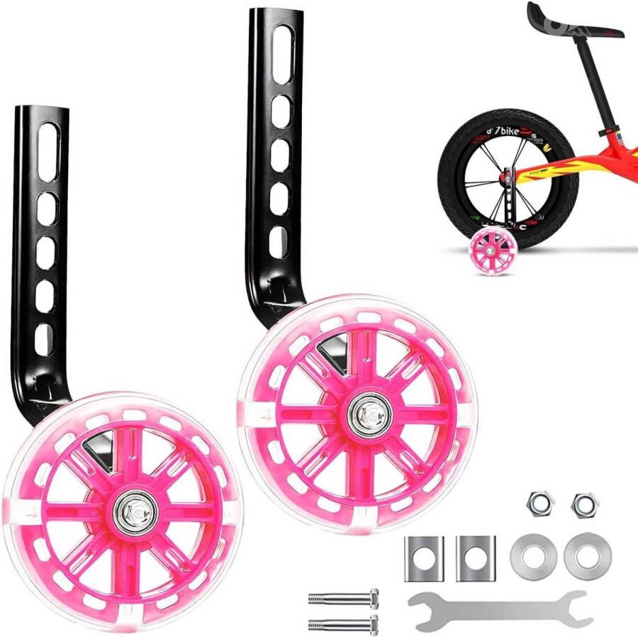 Allecto Plus Universele zijwieltjes voor kinderfiets geschikt voor 12 14 16 18 20 inch kinderfietsen ondersteuning voor kinderen en volwassenen