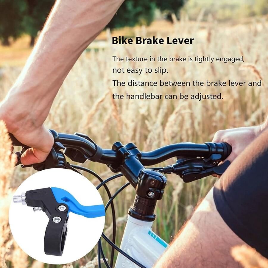 Allecto Plus Verstelbare Groen Blauwe Fietsremhendel voor Kinderfiets (Donkerblauw) met 2 extra zoekwoorden