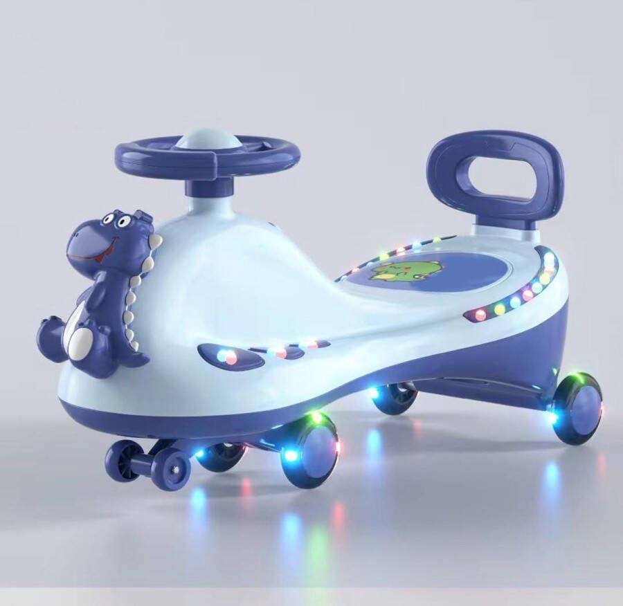 Allecto Plus Wobble Car voor Kinderfiets Blauw Stabiel en Geluidsarm Geschikt voor 1-6 jaar