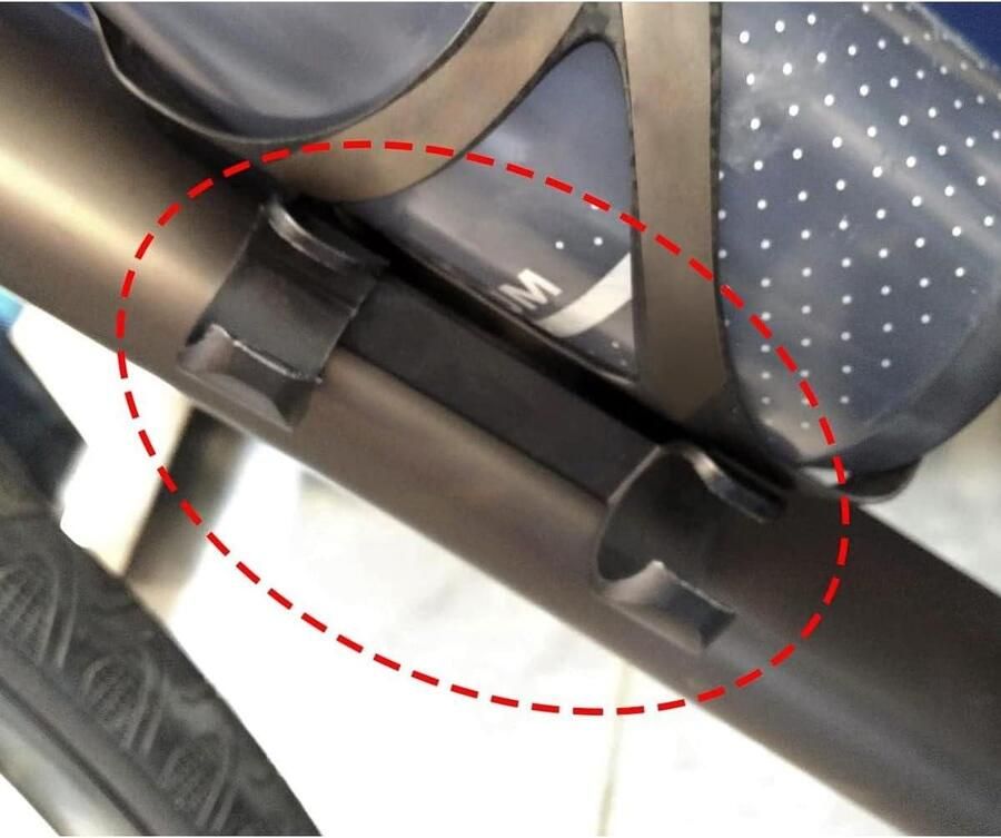 Allecto plus Zwarte mountainbike pomphouder lichtgewicht eenvoudig te installeren fietspompclip 9 5 x 5 7 cm 18 g geen schroeven - Foto 1