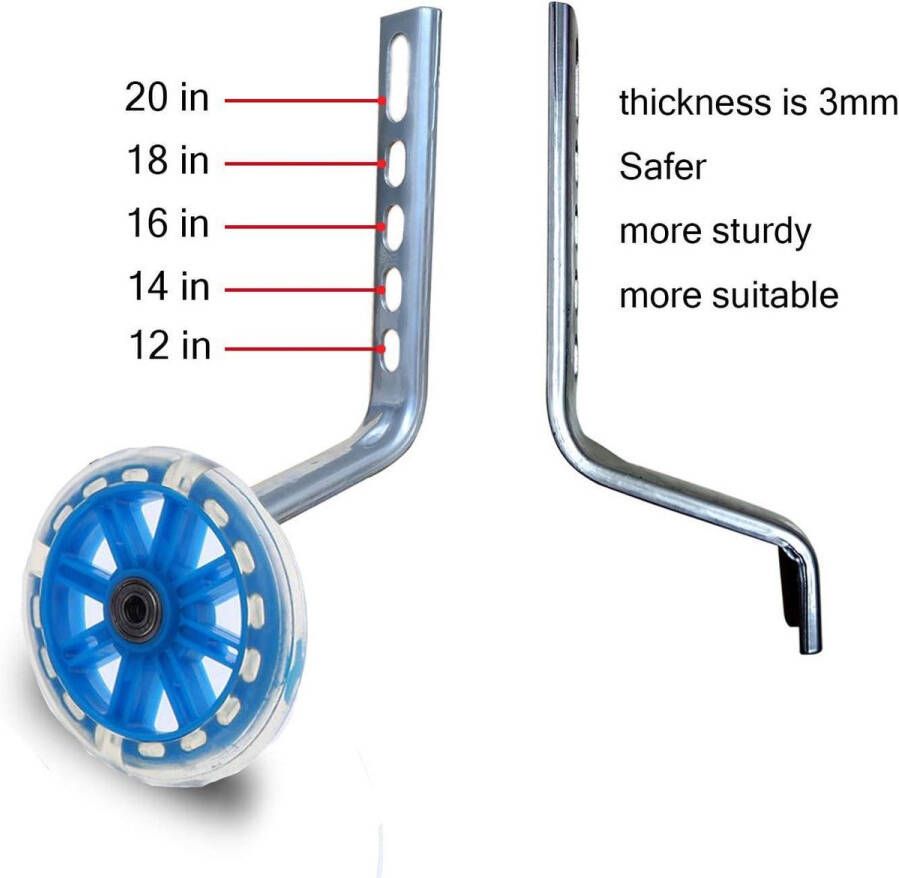 Allecto Premium Kinderfiets Stabilisatoren Universeel Steunwielen 1 Paar (Blauw) Fietsaccessoires Kinderfiets Veiligheid & Stabiliteit