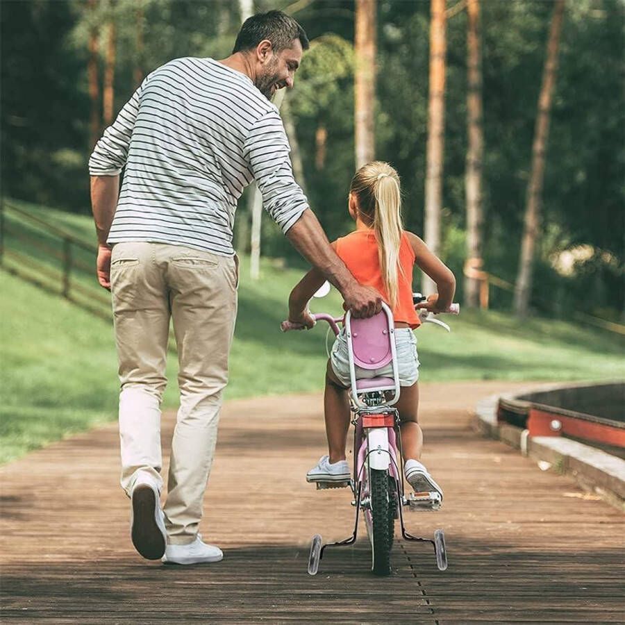 Allecto Premium Universele zijwieltjes voor kinderfiets met extra ondersteuning. Veilige zijwieltjes voor kinderfiets met verstelbare hoogte
