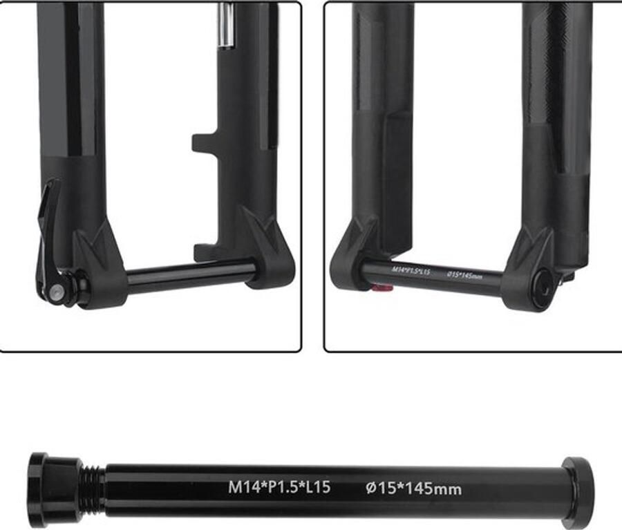 Allecto Thru Axle Boost 15x145mm Aluminium Voor mountainbike