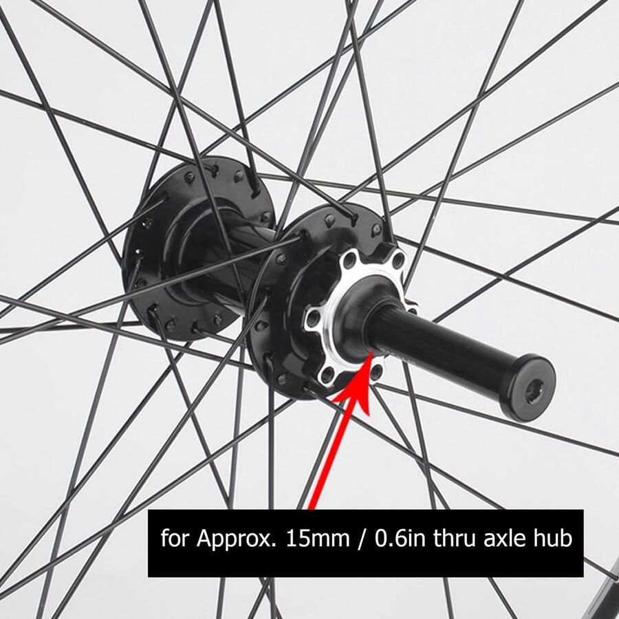 Allecto Thru Axle Boost 15x145mm Aluminium Voor mountainbike Lichtgewicht en sterk Geschikt voor moderne fietsen Zilver