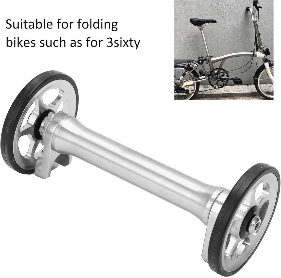 Allecto- Vouwfiets Verlengstang Telescopische Verlengstang Easy Wheel Zilver 3sixty Geschikt voor Compact en Duurzaam Fietsaccessoire