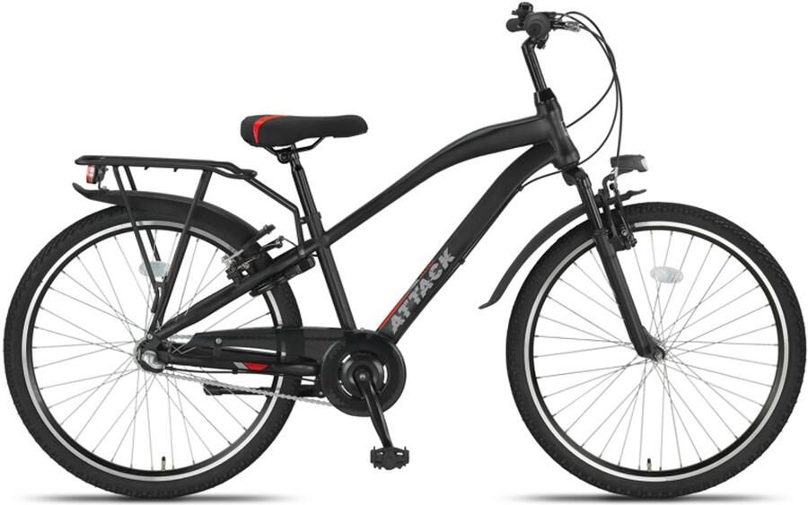 Altec Attack 26 inch jongensfiets N-3 Zwart Zilver