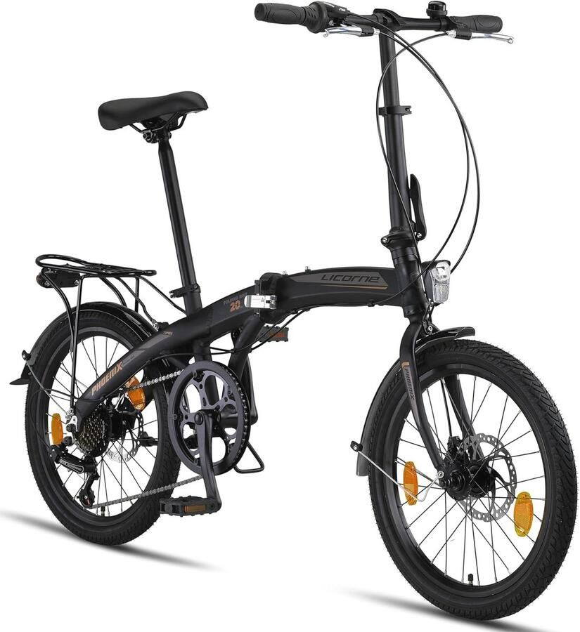 Aluminium 20 inch vouwfiets met 7 versnellingen schijfrem en V-rem voor en