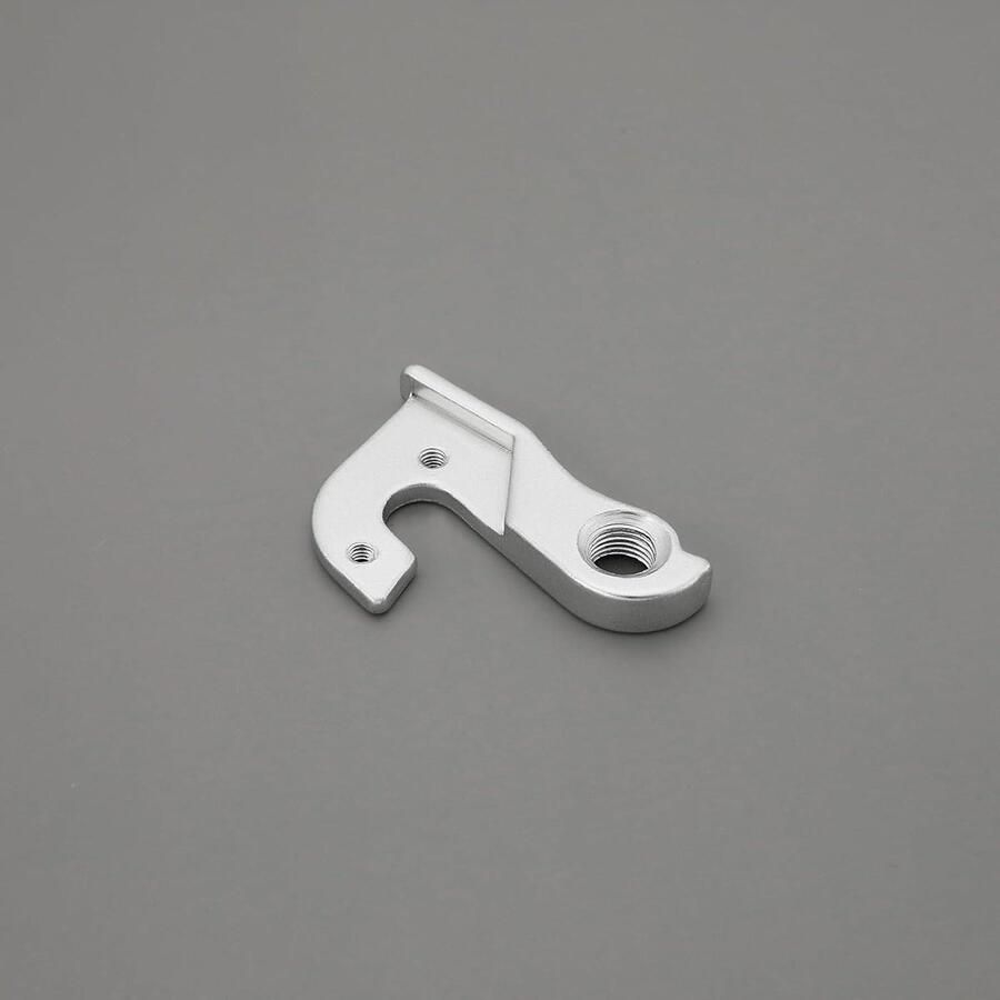 Aluminium fietsderailleur hanger vervangingsonderdeel voor mountainbike en racefiets zilverkleurig