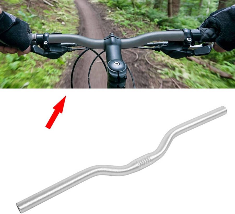 Aluminum Alloy Fixed Gear Kinderfiets Riser Bar Fiets Handvat 25.4mm * 520mm (Goud)