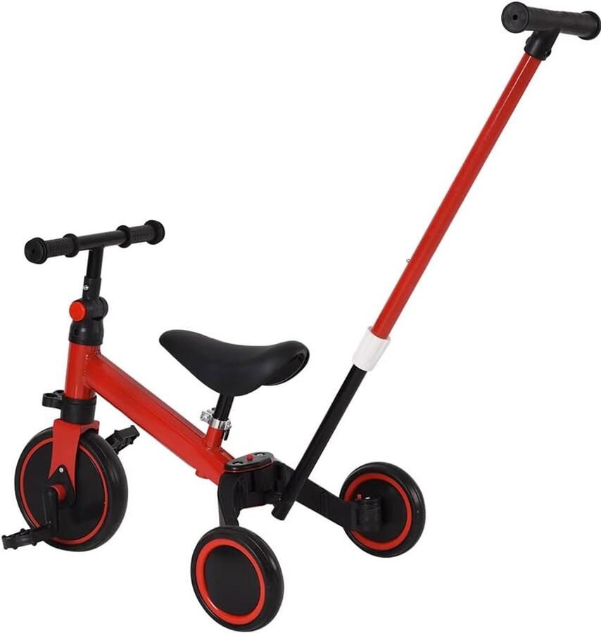 Baby driewieler Loopfiets kinderfiets Leren fietsen 4-in-1 ontwerp 1 tot 4 jaar Blauw