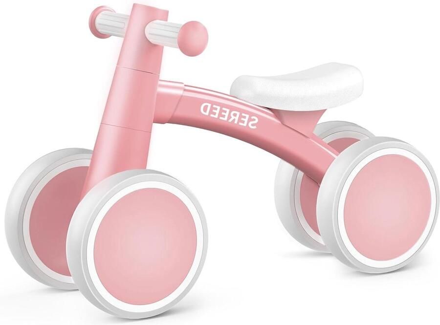Baby loopfiets Peuter fiets Eerste fietservaring Lichtgewicht aluminium 12 Inch Roze