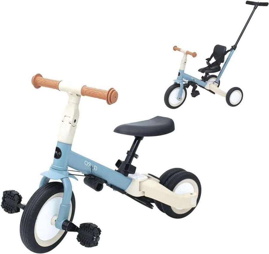 Babydriewieler 5-in-1 Meegroeifiets Kinderfiets Leren Fietsen Groeit Mee Met Kind 67 x 46 x 37 cm