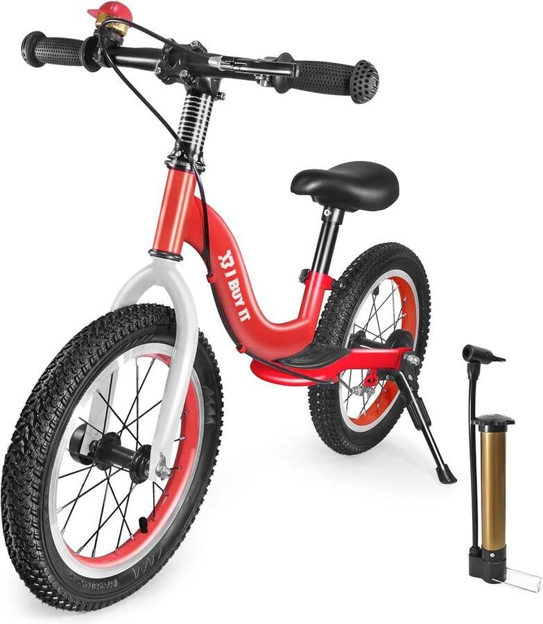 Balansfiets 16 inch voor jongens van 3-6 jaar met rem en kickstand kinderfiets zonder pedalen