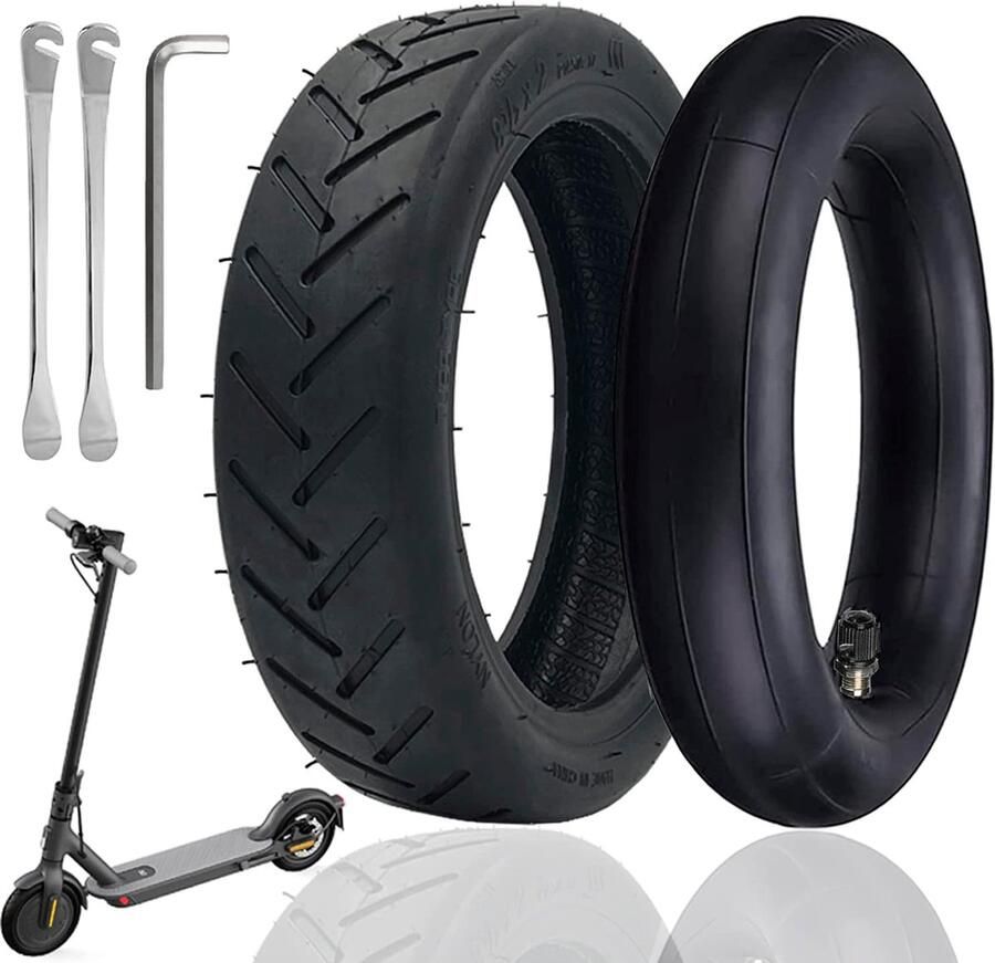 Banden 8 5 inch E-scooter reserveslang + banden compatibel met Xiaomi M365 M365Pro2 elektrische scooter zwarte reservewielen voor scooter 50 75-6.1