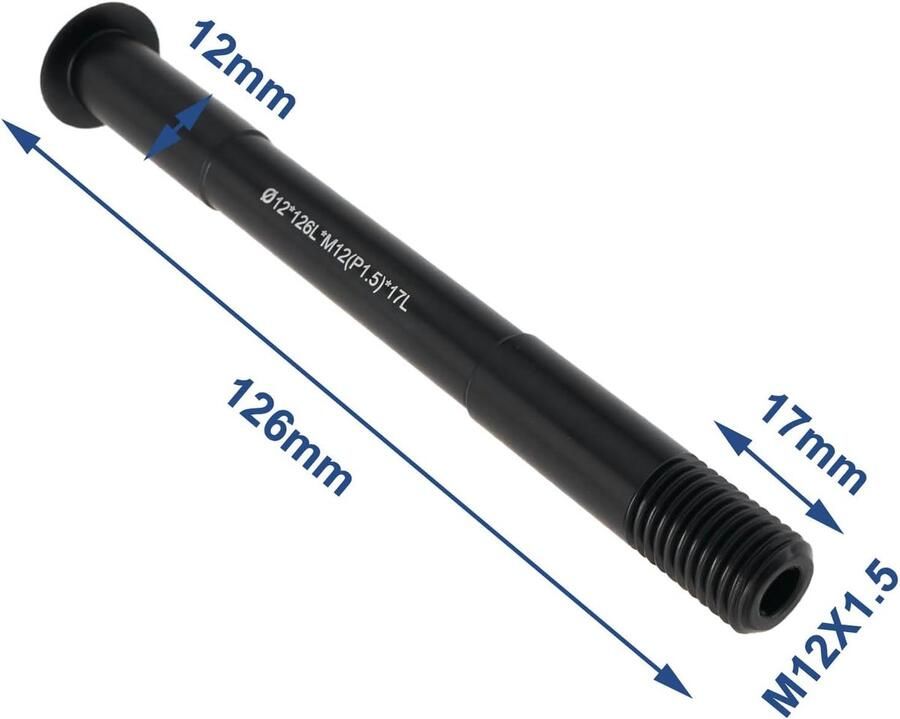 Bicycle Thru Axle 12mmx126mm Aluminium Legeringen Snelle Bevestiging Ideaal voor Mountainbikes ShopVlot
