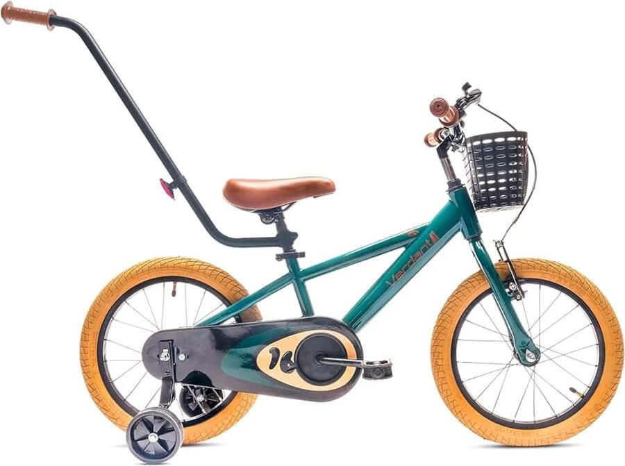 Bike Kinderfiets voor jongens 12 14 16 inch leeftijd 3 tot 6 jaar met zijwieltjes duwstang handrem