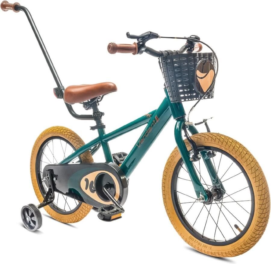 Bike Kinderfiets voor jongens 12 14 16 inch leeftijd 3 tot 6 jaar met zijwieltjes duwstang handrem