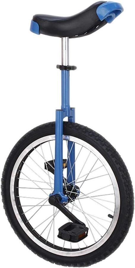 Blauwe 16 18 20 wiel eenwieler lekvrij butylbandwiel blauwe hoogteverstelbare fiets met aluminiumlegering velg voor volwassenen kind Bo (maat: 46 cm (18 inch))