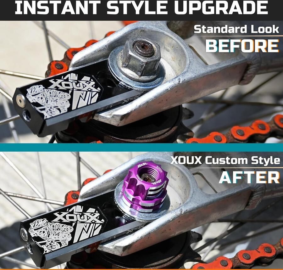 BMX assenmoeren 10mm Aluminium 7075 Precisie gemonteerd Veilig en duurzaam ShopVlot