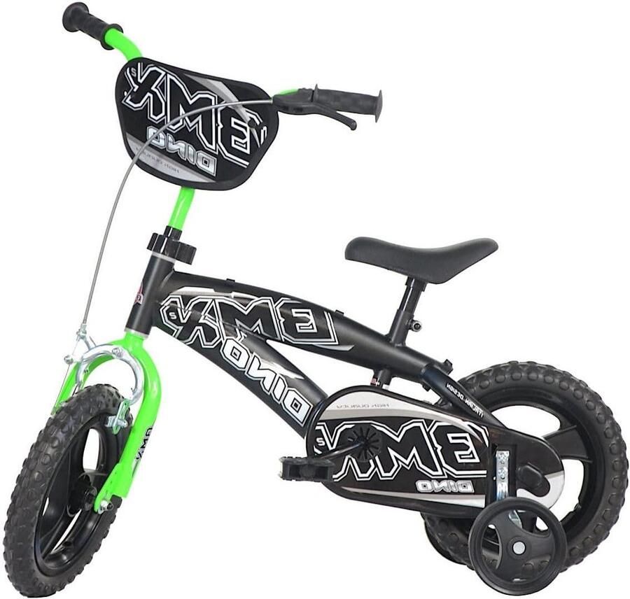 BMX Fiets Kinderen Jongensfiets Kinderfiets Buiten Spelen Lichtgewicht Frame 12 Inch Zwart Groen
