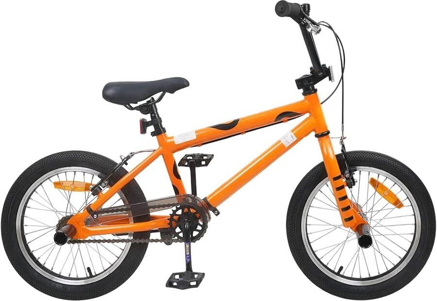 BMX Fiets Kinderfiets Jeugd Buiten Spelen Verstelbaar Zadel 16 Inch Oranje