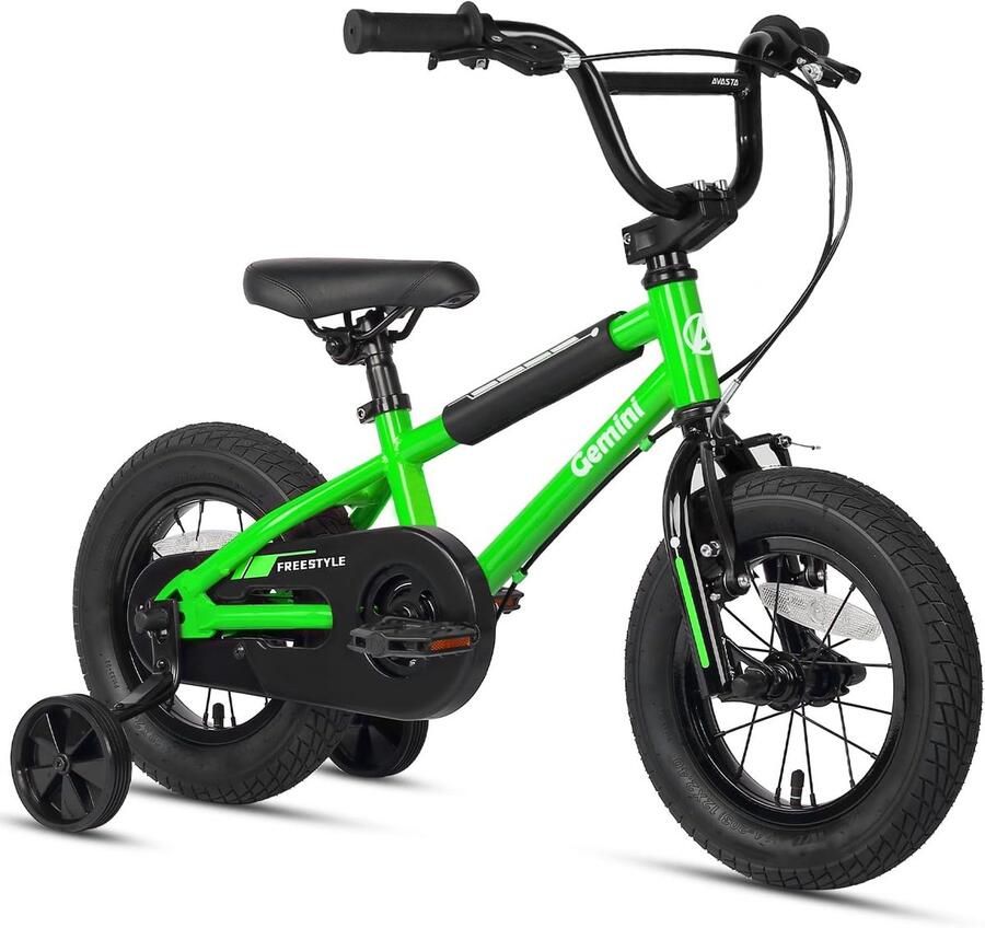 BMX Kinderfiets met Zijwieltjes en Standaard voor Peuters en Kleuters (12 14 16 Inch)