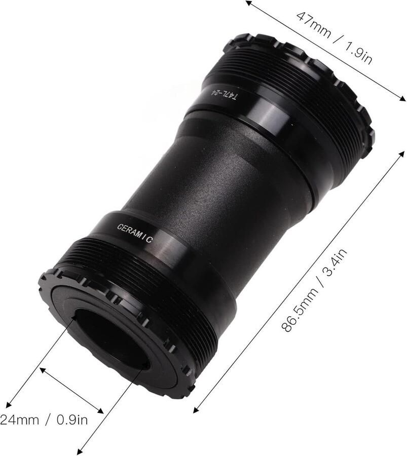 Bottom Bracket 24mm voor Fietsen met Keramische Lagers Perfect voor Mountainbiken en Racefietsen