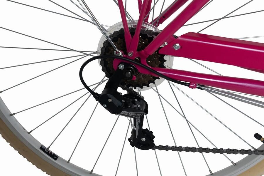 DaCapo Damesfiets 28 – Toscana Pink – 6 versnellingen – Framemaat 48 cm