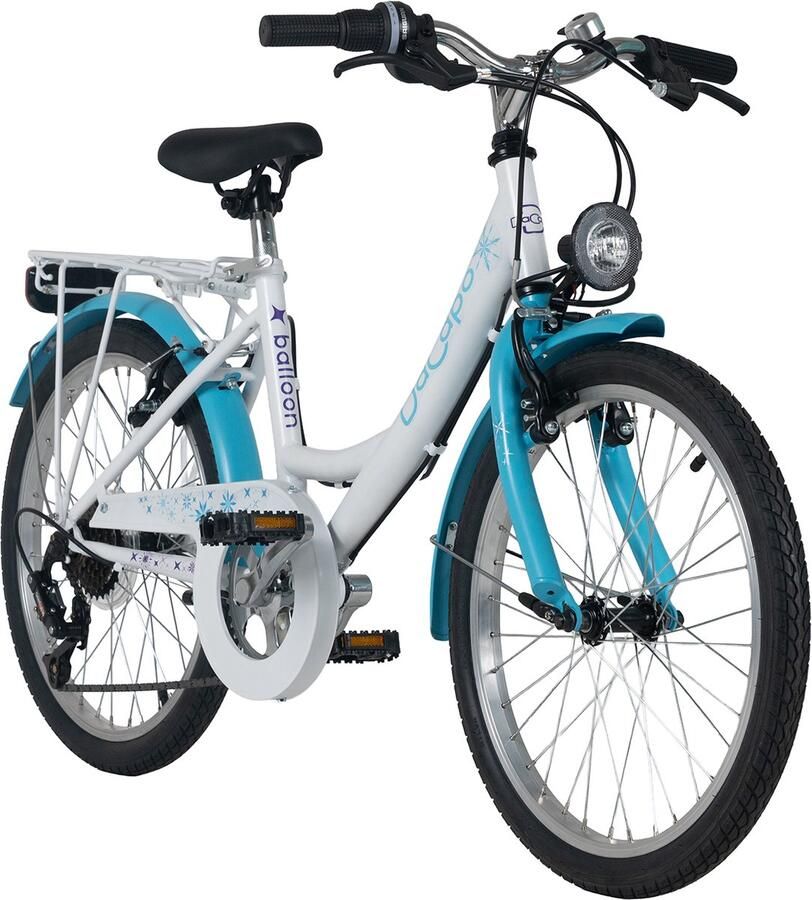 DaCapo kinderfiets 20'' Balloon blauw 6 versnellingen rechts 34 cm