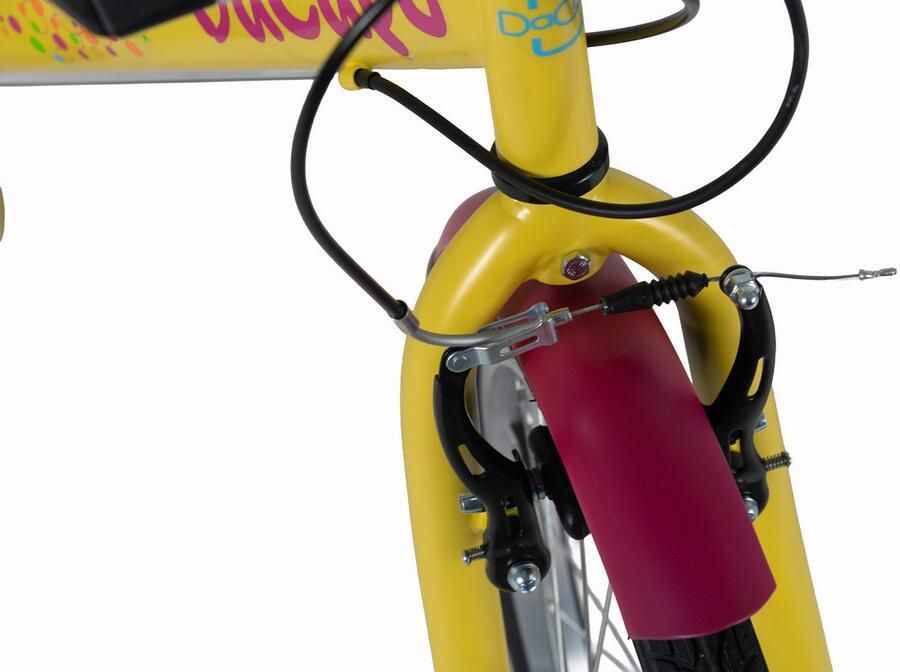 DaCapo kinderfiets 20'' Confetti geel 6 versnellingen rechtsgestuurd 36 cm