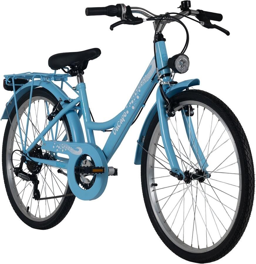 DaCapo kinderfiets 24'' Snow blauw 6 versnellingen rechts 41 cm