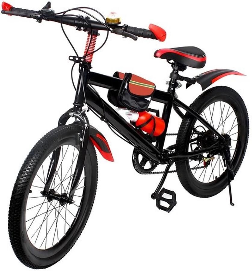 Dailygoods 20 inch mountainbike 7 snelheden kinderfiets unisex fiets in hoogte verstelbare MTB kinderfi