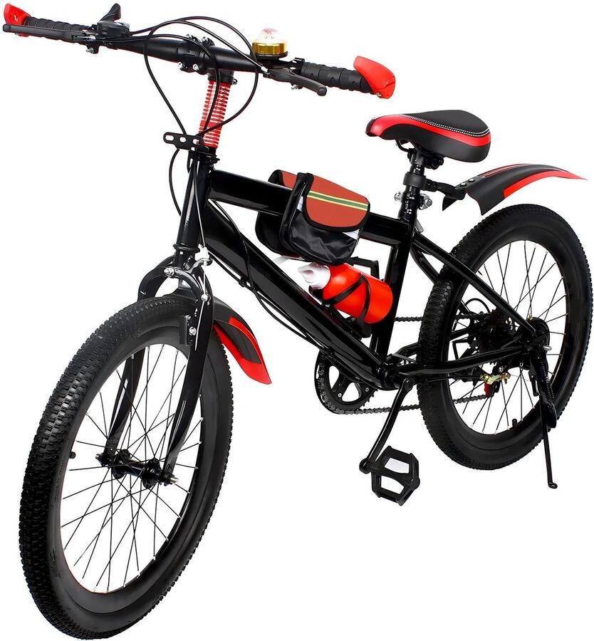 Dailygoods 20 inch mountainbike 7 snelheden kinderfiets unisex fiets in hoogte verstelbare MTB kinderfi