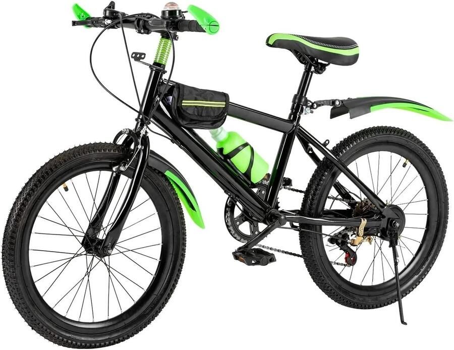 Dailygoods 20 mountainbike 7 snelheden kinderfiets dubbele schijfrem unisex kinderfiets in hoogte verstelbaar MTB jo