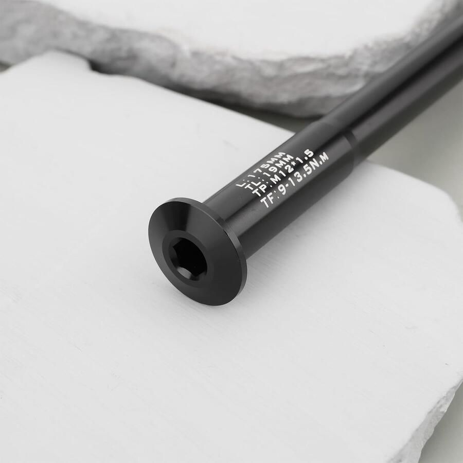 Dailygoods- Achteras Lichtgewicht Aluminium M12x1.5 Schroefdraad Lengte 175mm Corrosiebestendig Geschikt voor MTB Racefietsen Verbeterde Stabiliteit Steekas - Foto 4