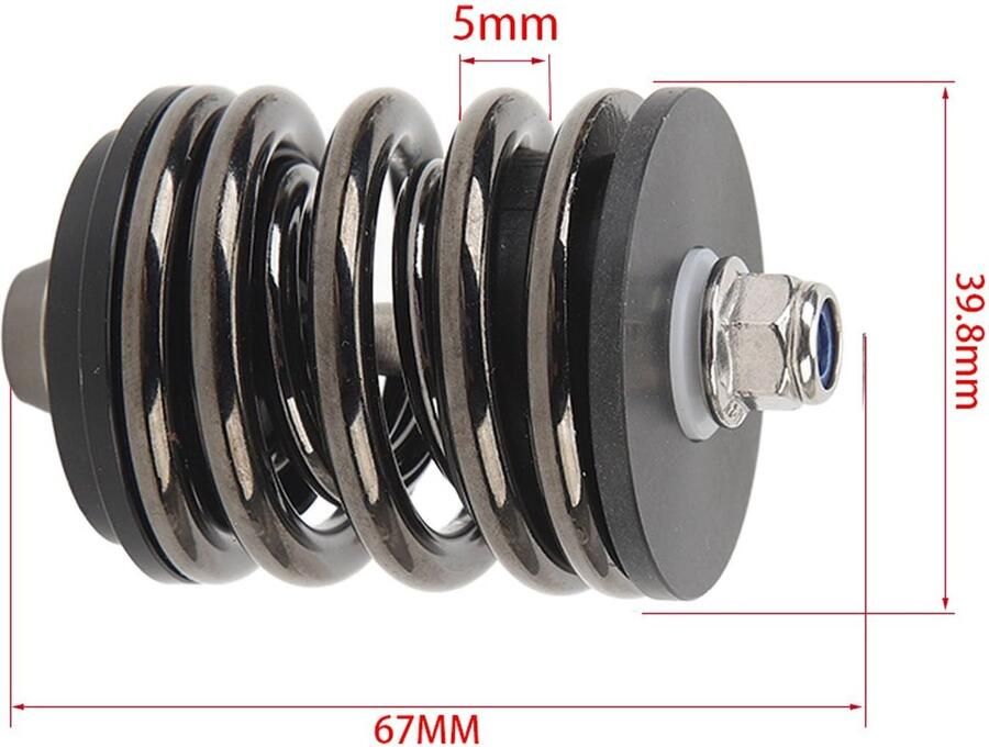 Dailygoods- Achterschokdemper Hoge Sterkte Vouwfiets Stalen As Duurzaam Materiaal CNC Bewerkt Lichtgewicht Schokdemper - Foto 2