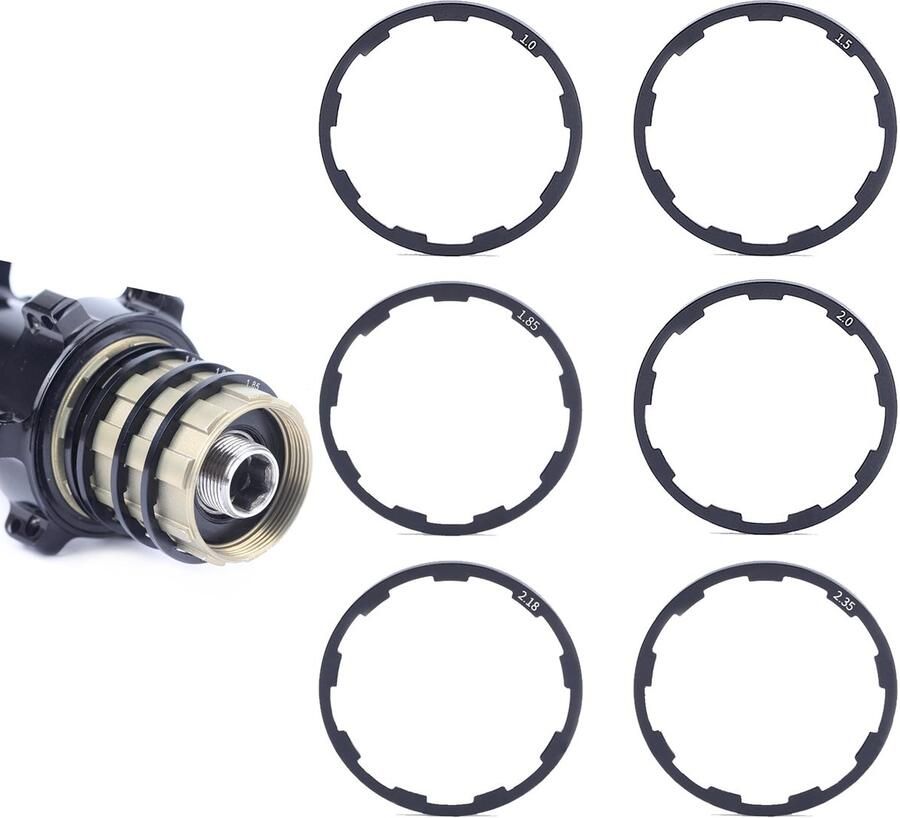 Dailygoods- Fiets-binnenlagers 6 stuks Aluminiumlegering Lichtgewicht Corrosiebestendig Eenvoudig te installeren Voor racefiets mountainbike Afstandhouders