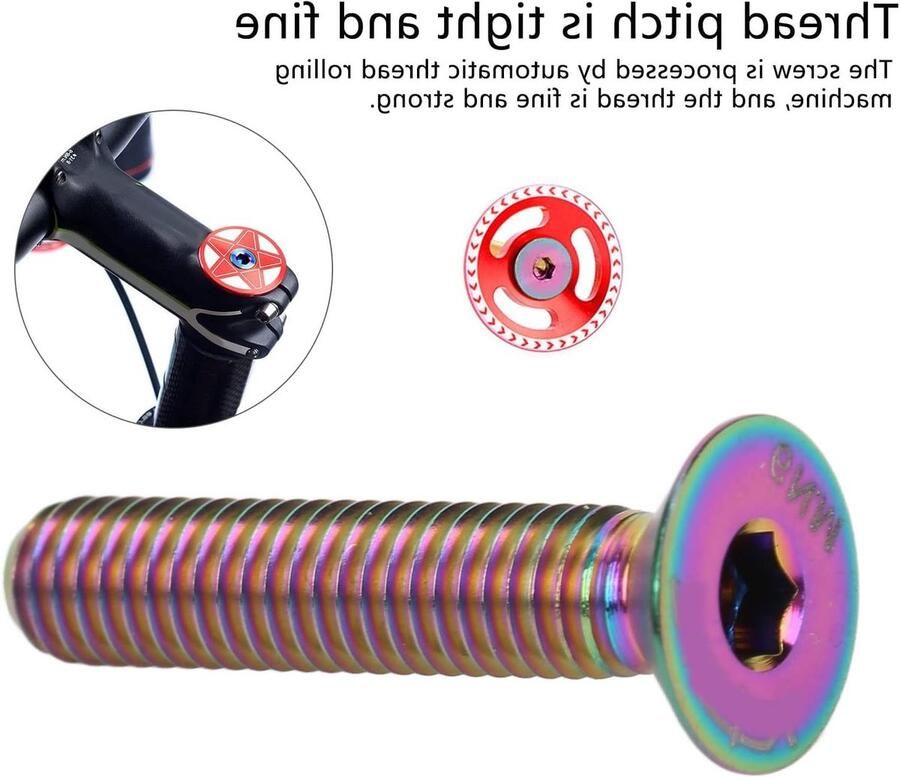 Dailygoods Fiets Bouten Titanium Schroeven Lichtgewicht en Duurzaam M6x30mm Voor MTB Fiets Reparatie Hoogwaardige Titanium Legering Gesc