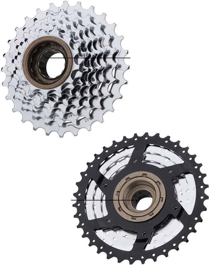 Dailygoods- Fietscassette 6-9 Versnellingen Roestvrij Staal Vrijloop MTB Racefiets Duurzaam Nauwkeurige Tandvorm Fietsversnelling - Foto 2