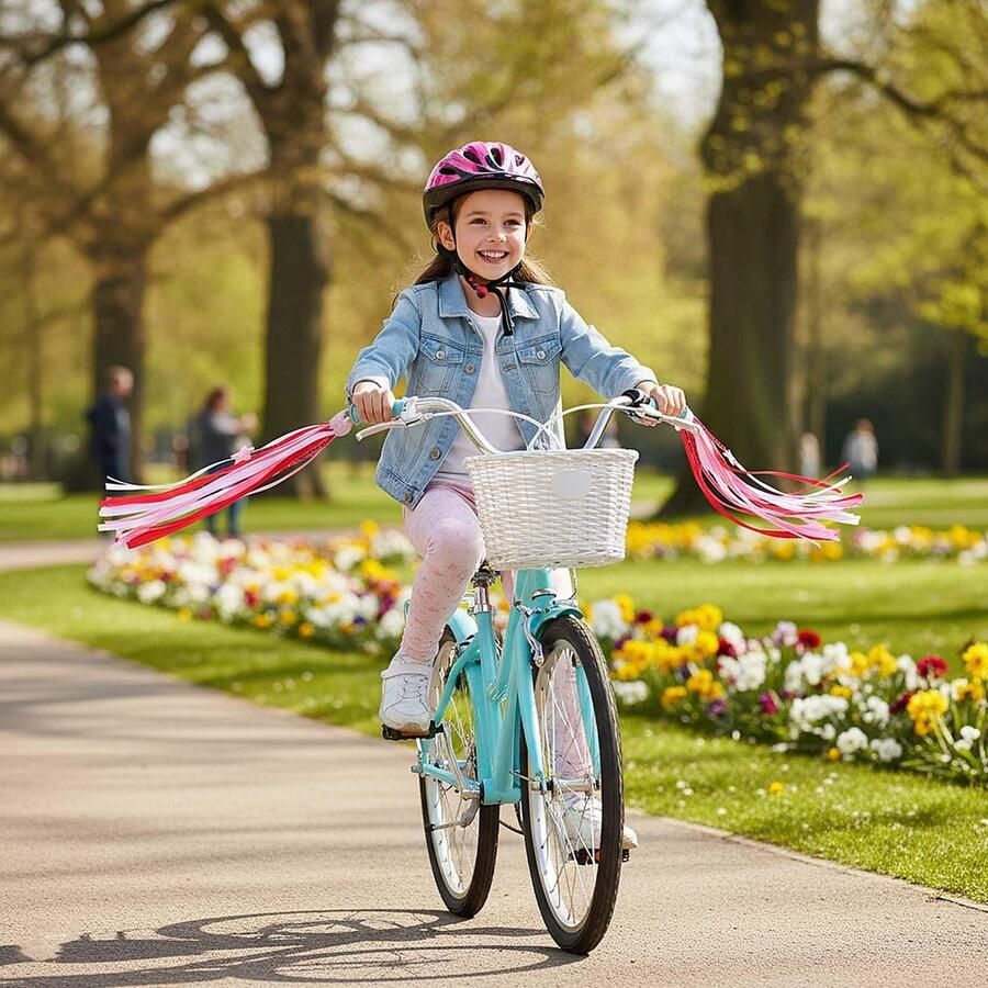 Dailygoods- Fietsstreamers 25 cm 2 Stuks Fietsaccessoires Kinderfiets Scooter Driewieler Kunststof