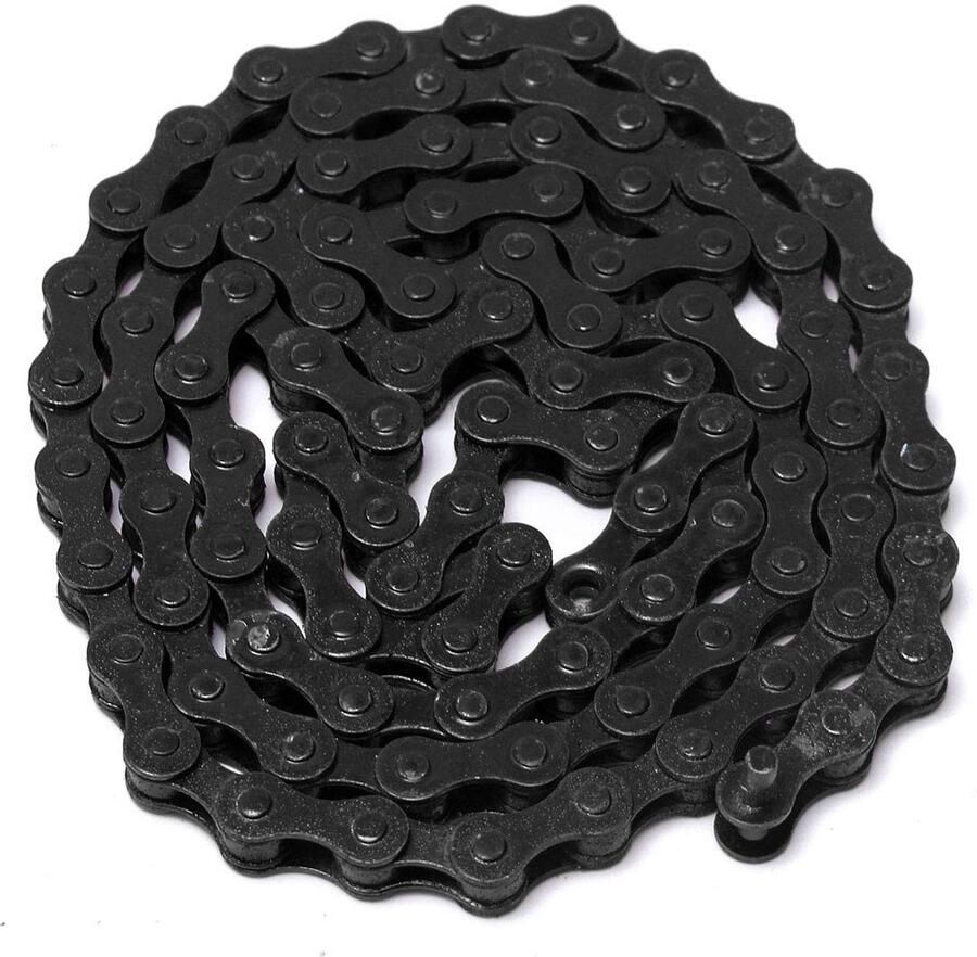 Dailygoods- Ketting Enkele Snelheid 1 2x1 8 96 Schakels Roestwerend Geschikt voor MTB BMX Eenvoudige Installatie Koolstofstaal Fiets Ketting